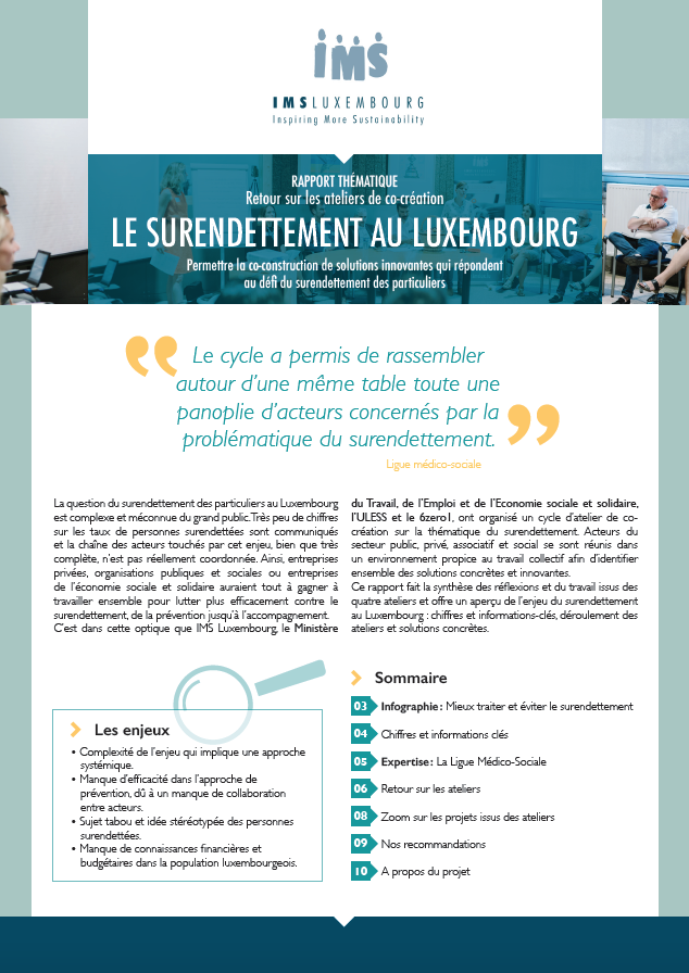 Thematic report : over-indebtedness in Luxembourg